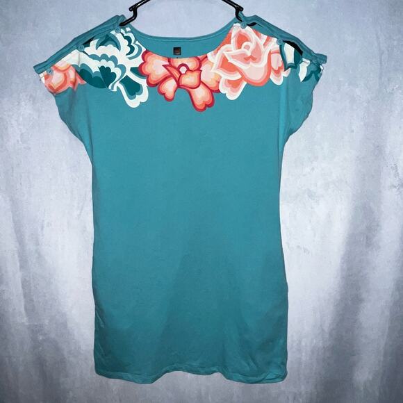 Tea Collection Blue Floral Pocket Dress 8 - Picture 1 of 7